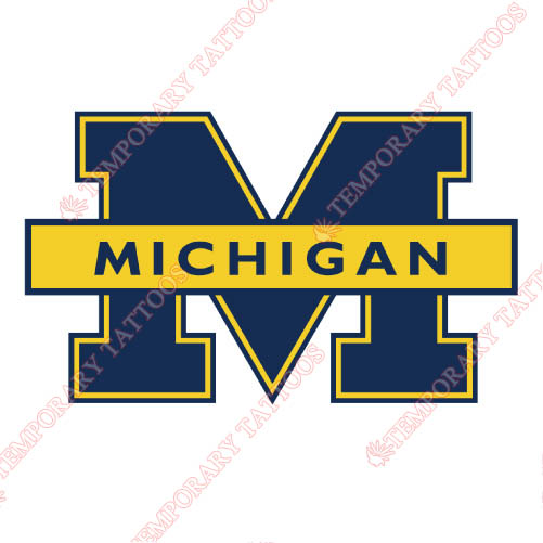 Michigan Wolverines Customize Temporary Tattoos Stickers NO.5074